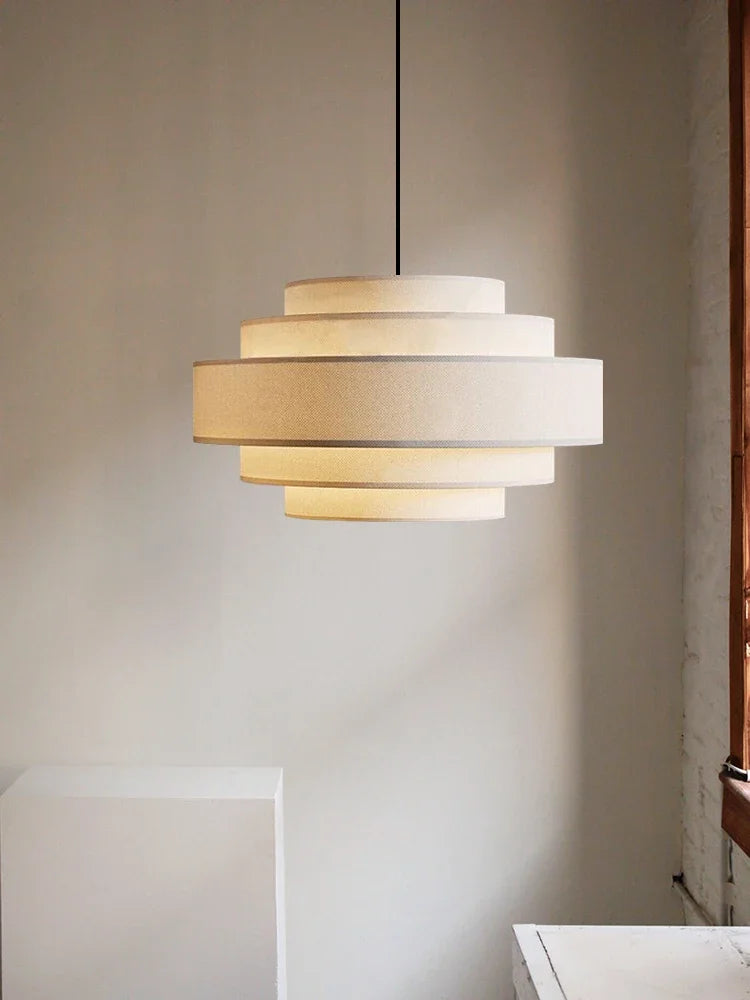 Suspension lumineuse tissu blanc contemporain 2000 82000lm 90 260V chambre salon
