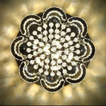 lustre cristal transparent classique éclairage salon lumière led moderne élégant six sources