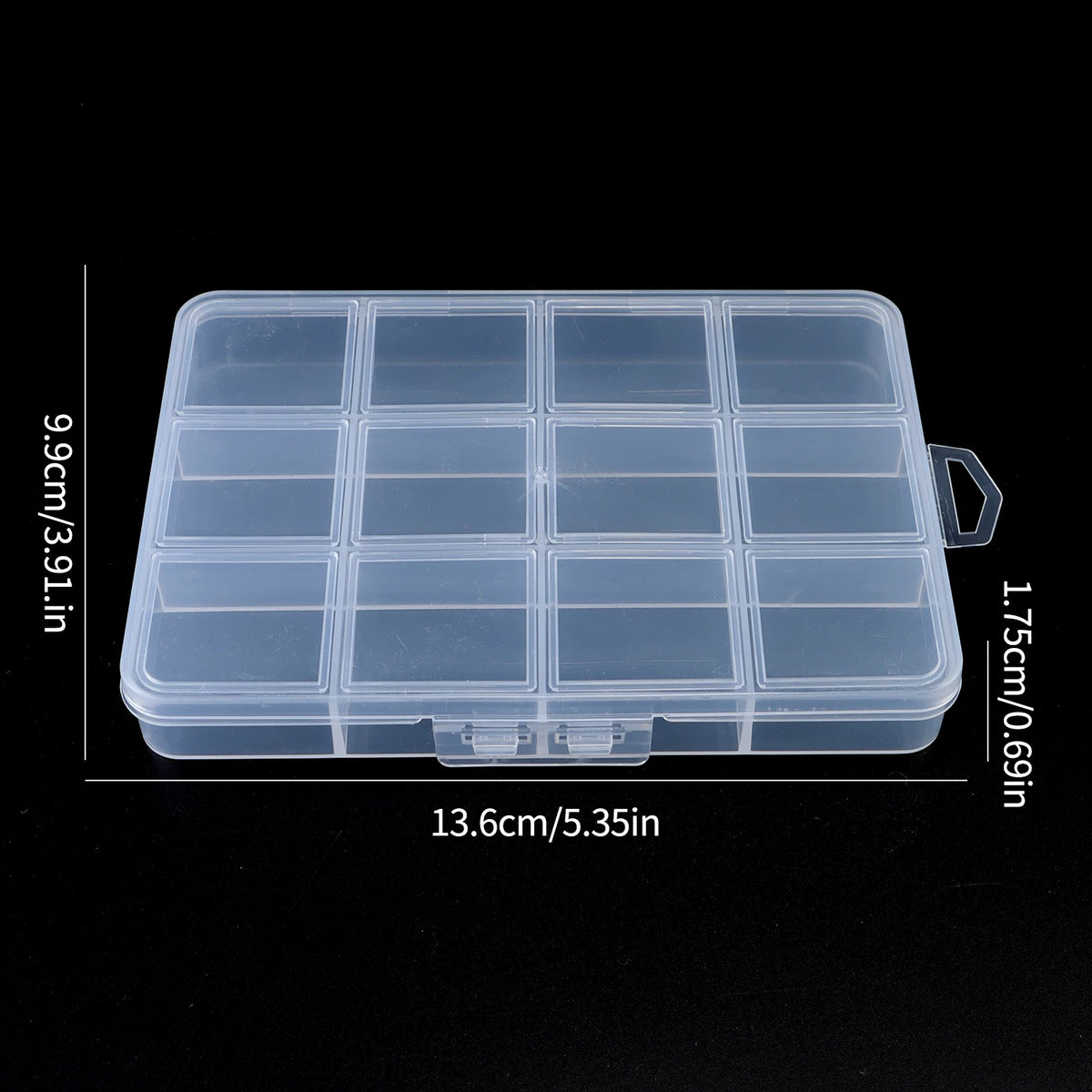 boîte rangement transparente bijoux compartiments clips modernes organisation outils bricolage artisanat