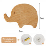 porte clés bois animal dessiné étoile lune nuage cœur éléphant girafe hippo cheval lion