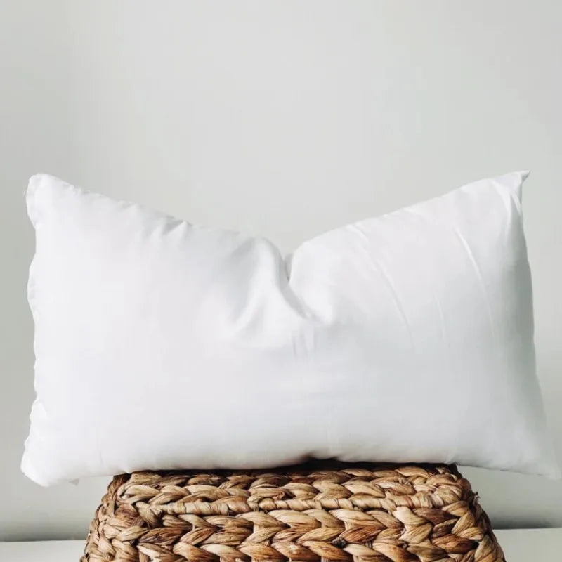 coussin rectangulaire blanc fibre polyester doux lit siège amovible lavable simple américain