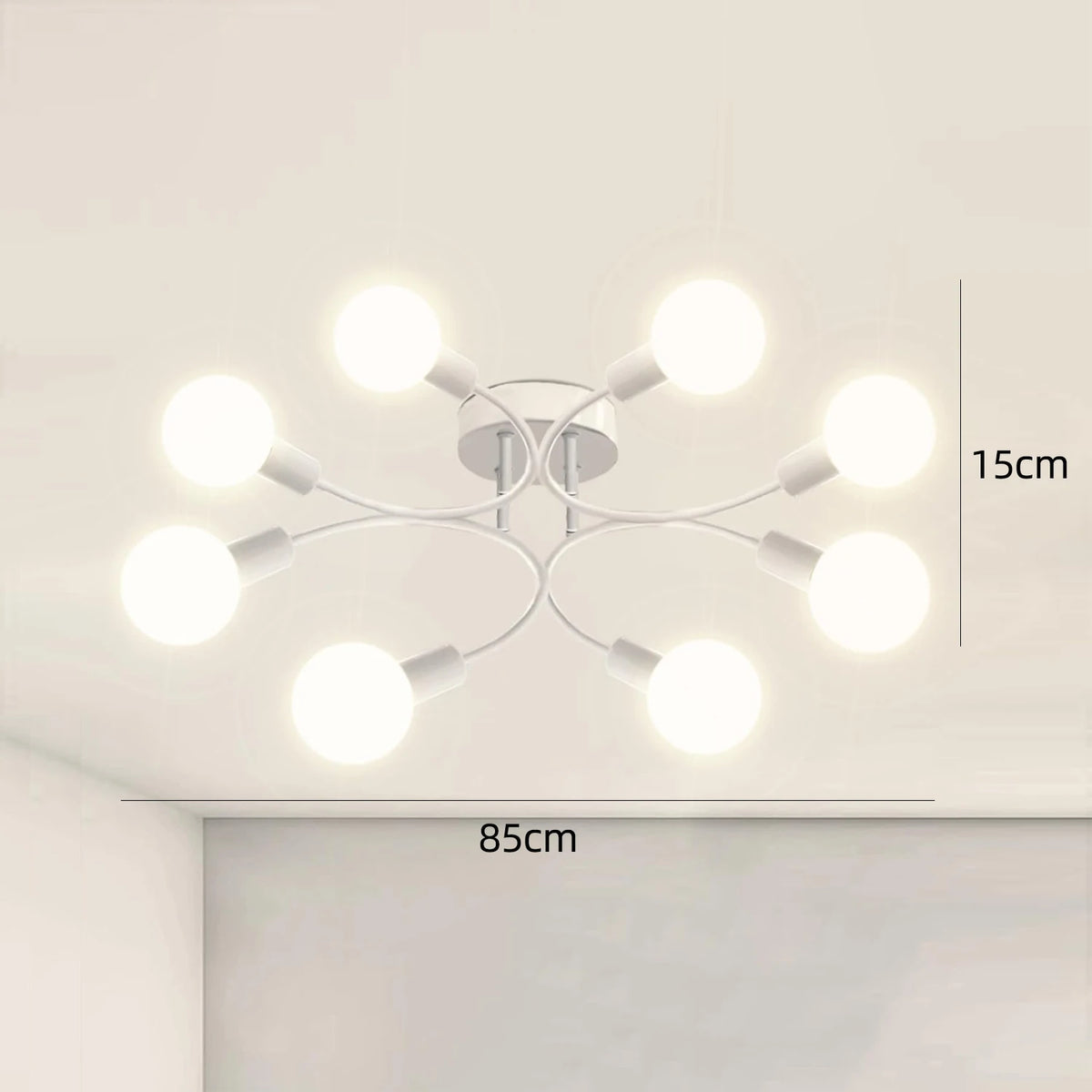 plafonnier moderne noir or élégant ampoules cuisine chambre contemporain