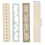 chemin table mandala floral lin rustique vintage 200cm longueur beige blanc cassé