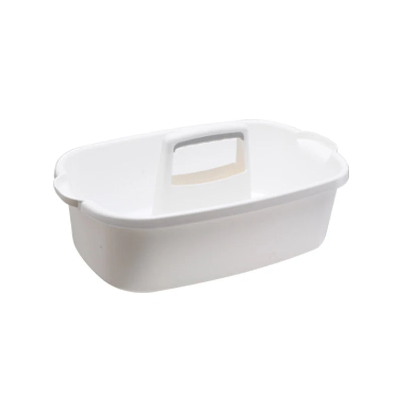panier rangement portable moderne gris blanc bleu outils cuisine salle bain douche multifonctionnel plastique