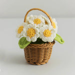 panier osier fleurs traditionnel marron clair décor intérieur maison fêtes anniversaires baby shower