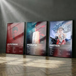 affiches modernes graphiques textes rouges noirs blancs gris bleus décoration murale impression papier chambre