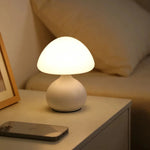 lampe table champignon blanc marron beige moderne minimaliste lumière changeante décoration maison