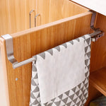 porte serviettes mural acier inoxydable moderne clips cuisine rayures grises geometriques