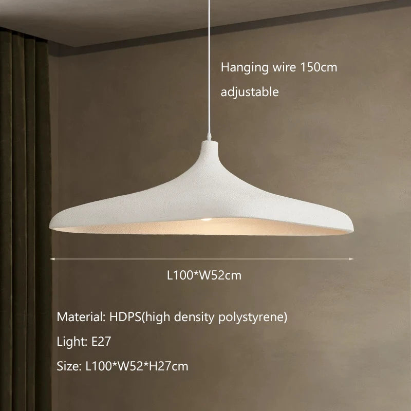 suspension led moderne beige fer câble noir lumière neutre chambre salon