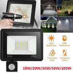 projecteur led 220v 10w 20w 30w 50w 100w ip66 étanche moderne noir sensor rotation