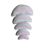 coussin semi lunaire gris uni moderne 30cm 25cm 20cm 18cm 15cm poser bébé 1ans