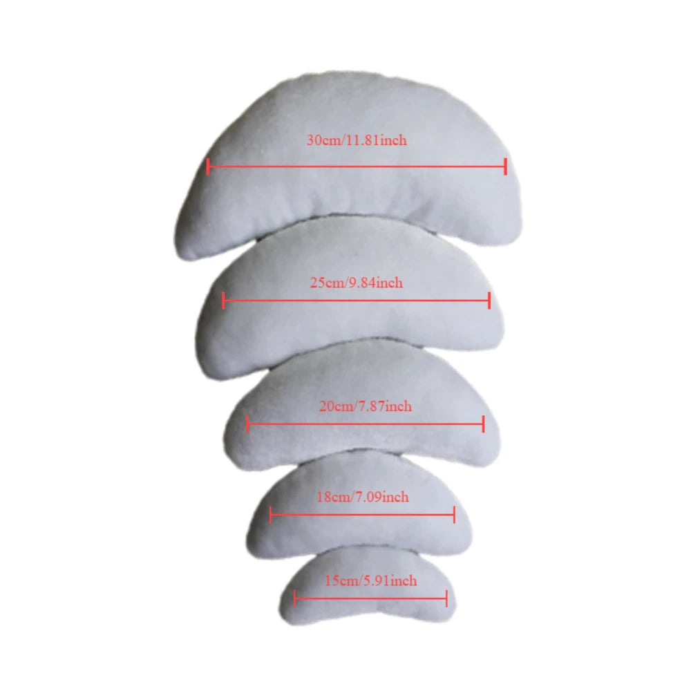 coussin semi lunaire gris uni moderne 30cm 25cm 20cm 18cm 15cm poser bébé 1ans
