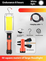 lampe travail led rechargeable 700lm 80w crochet aimant portable rouge noir blanc