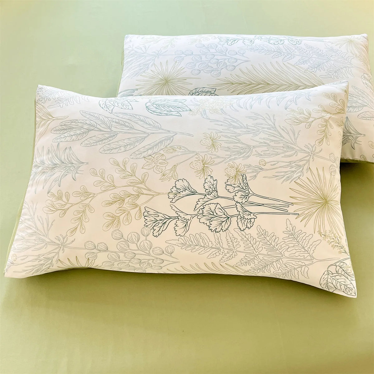 housse taie d'oreiller fleurs florales polyester 48x74cm vintage couleurs pastel motifs floraux respectueux environnement