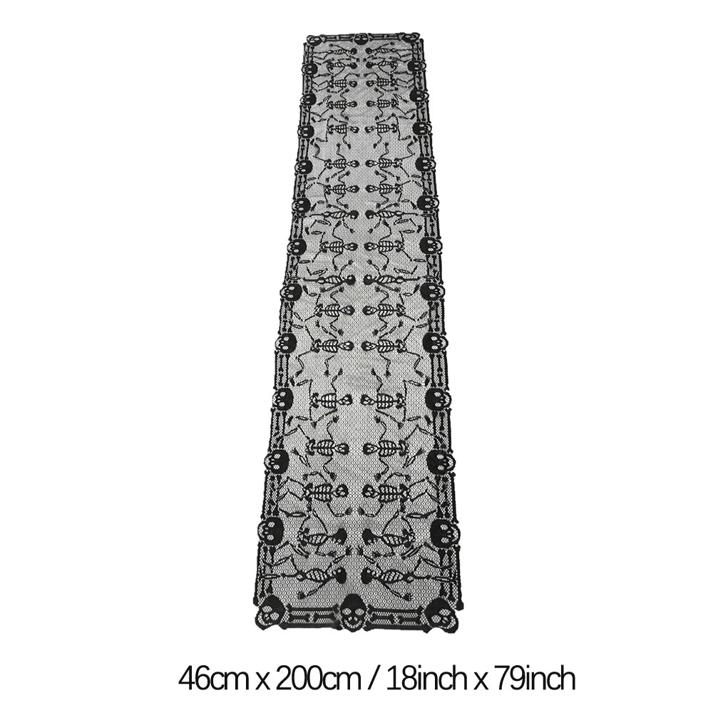 rideau toile d'araignée halloween motif araignées noir géométrique festif maison opaque