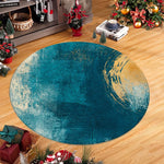 tapis rond moderne texture grunge bleu rouge gris vert antidérapant 40cm 80cm 120cm