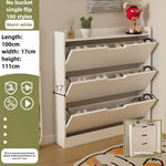 armoire chaussures moderne beige clair tiroirs rangement chaussures objets multifonction bois MDF