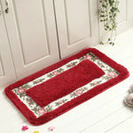 tapis sol fleurs roses feuilles vertes doux moelleux rose clair vert beige classique confortable