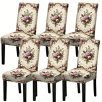housses chaise motif floral extensibles lavables décoratives maison élégantes vintage