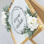 décorations florales mariage fleurs roses eucalyptus vert blanc anniversaire baby shower