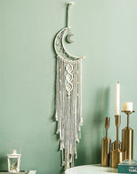 décoration murale dreamcatcher macramé franges boho occasion eid beigeclair