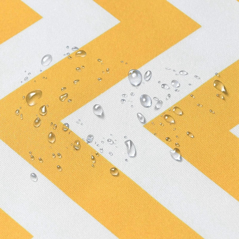 housse coussin extérieur imperméable 30x50cm 45x45cm rayées blanc jaune moderne amovible lavable