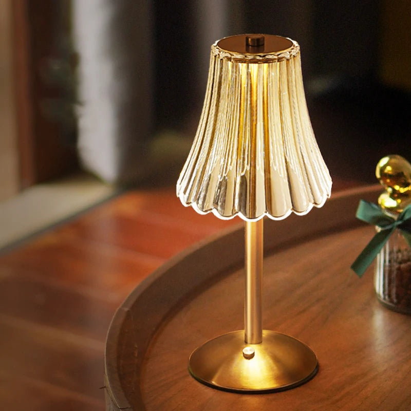 Lampe de chevet tactile LED sans fil rechargeable design moderne