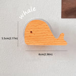 porte clés forme animaux bois naturel minimaliste suction lion girafe hippopotame tortue