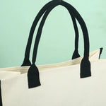 sac main polyester femme moderne blanc vert bleu noir poignées détachables grande capacité patchwork