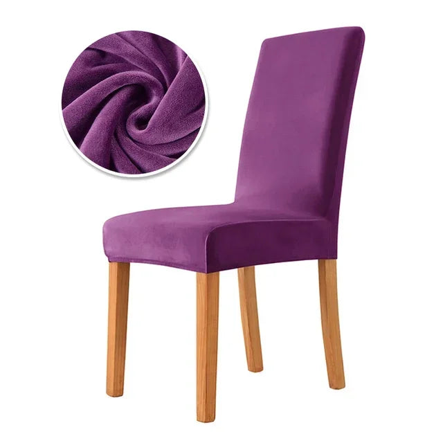 housse chaise velours polyester moderne camel opaque simple mariage banquet chaise plage fauteuil