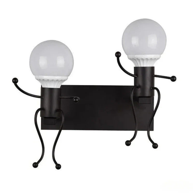 lampe murale industrielle sculpturale personnalisable noir bras articulé artistique ludique chambre salon entree