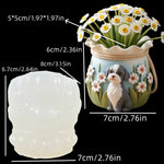 moule silicone cache pot crâne fleurs décoratif résine plante succulente jardin objet artisanal noir