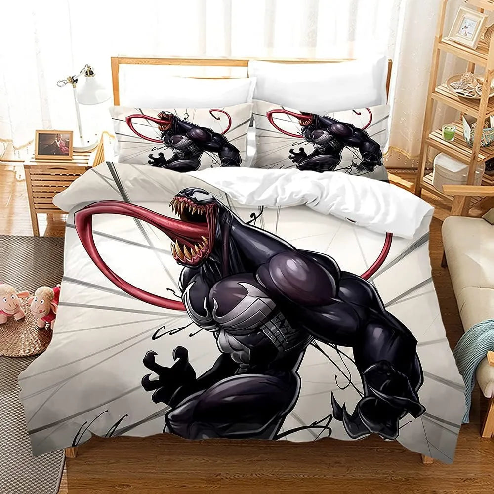 Texture de la microfibre de la housse de couette Venom montrant sa douceur