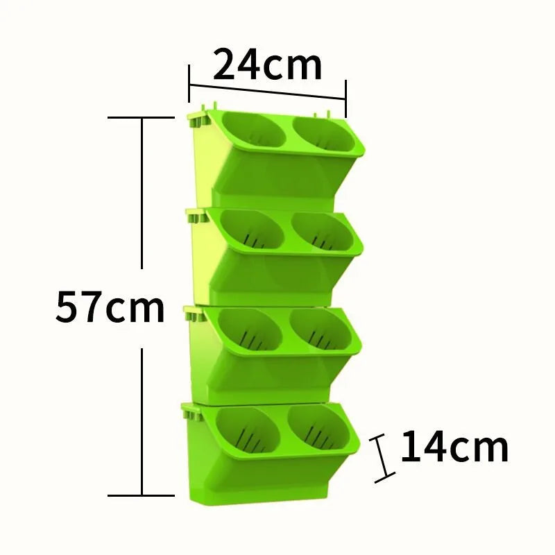 pots plantes suspendus mural blanc vert moderne plastique ø24cm 57cm