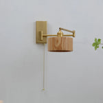 lampe murale or bois moderne interrupteur prise led minimaliste fixée vis