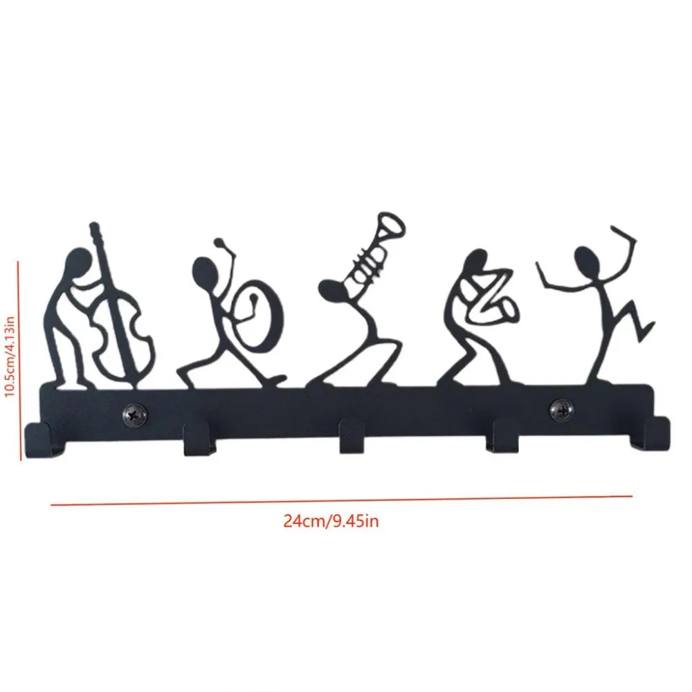 porte clés mural animaux silhouettes moderne vis fixés noir décors rubansiaux clés