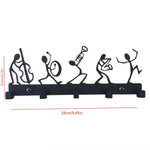 porte clés mural animaux silhouettes moderne vis fixés noir décors rubansiaux clés