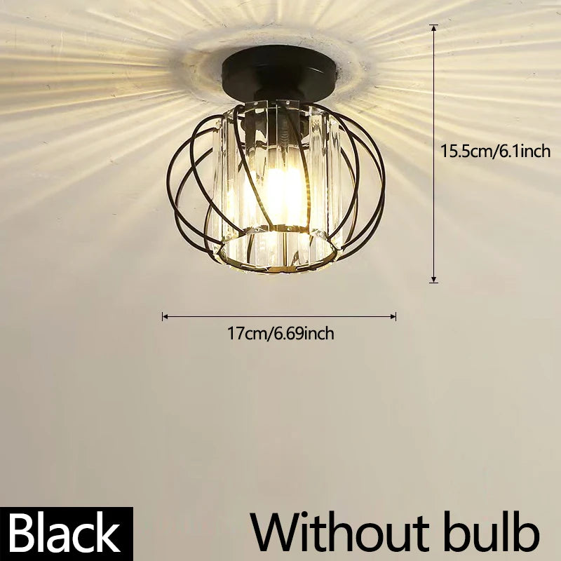 lampe moderne élégante cristal doré transparent autoinstallation couloir balcon hall entrée