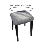 housse tabouret tissu carreaux gris moderne polyester amovible lavable adhésif protection durable cuisine salle