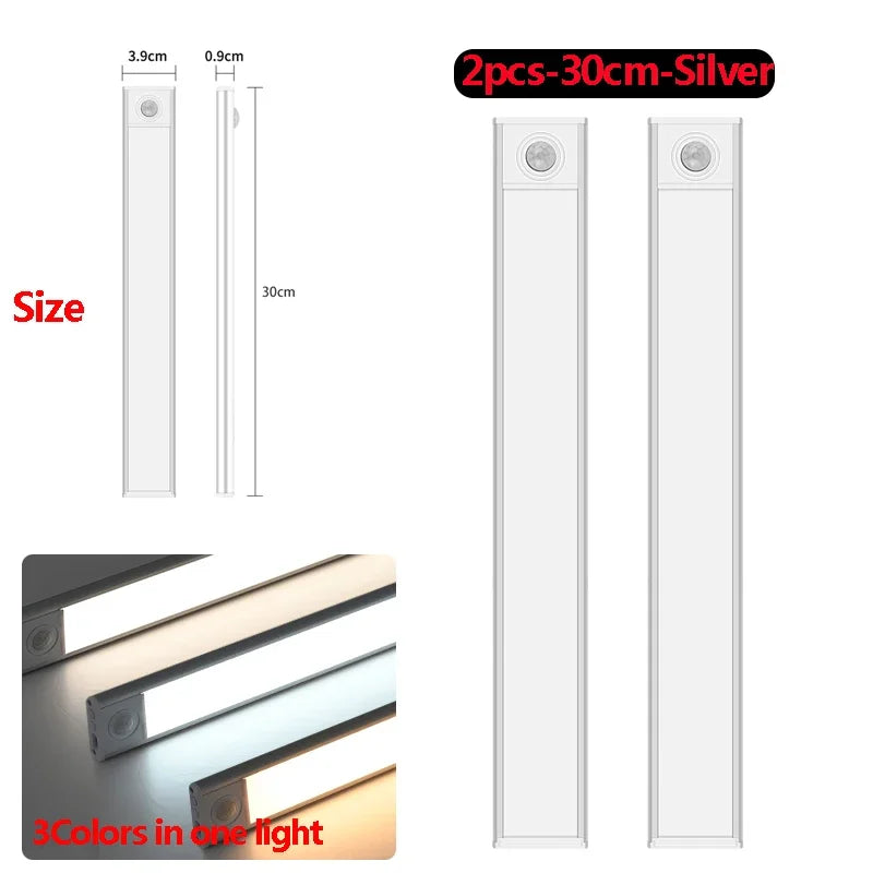 veilleuse led motion sensor sous meuble 20cm 30cm 40cm 50cm blanc moderne minimaliste