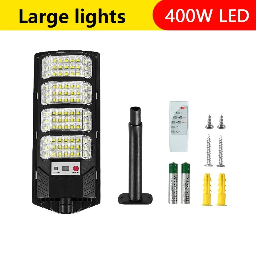 lampe solaire led gris moderne capteur mouvement fixation mur télécommande ip65 étancheextérieur abs led