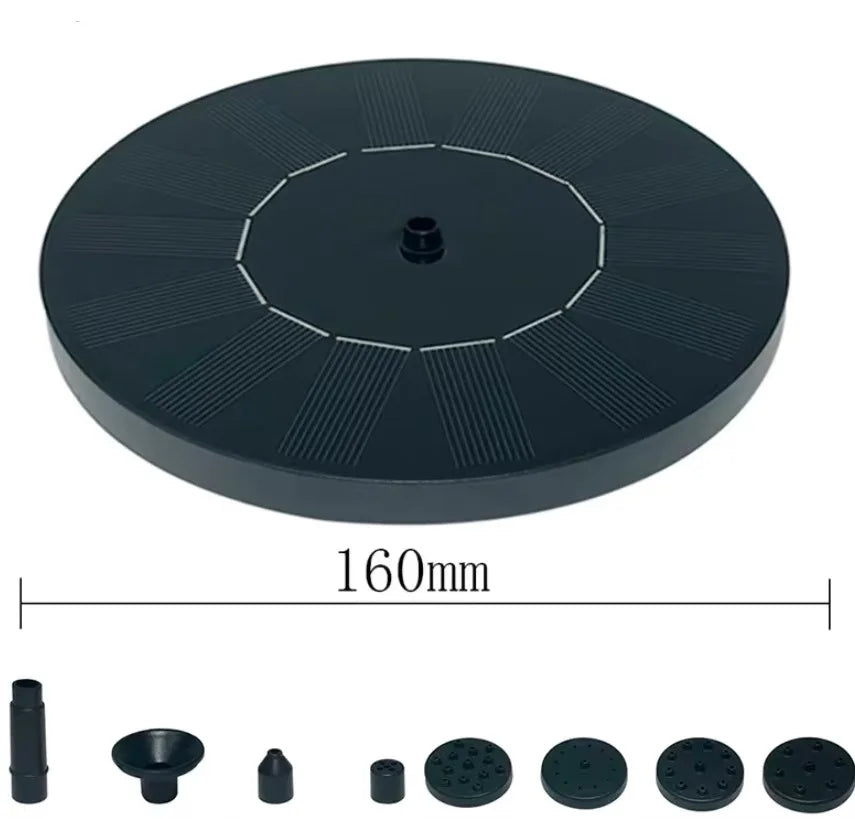 fontaine solaire moderne panneau noir texture solaire adhésif pompe eau amovible batterie diffuseurs bague