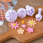 décoration pâtisserie fleurs motifs pétales lisses mignon lilas rose orange jaune blancOpaque