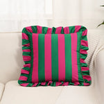 taie d'oreiller rayée vert rose polyester moderne adhésif lit chambre salon decoration 45cm 45cm