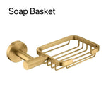 ensemble accessoires salle bain métal doré brossé porte savon serviette crochet mural
