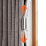boucle rideau magnétique gris moderne minimaliste empêche fuite lumiere chambrepaque