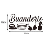 autocollants murals buanderie machines laver sèche linges graphiques français adhésifs