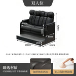 fauteuils cinéma noir simili cuir contemporain tablette intégrée porte gobelet porte papeterie
