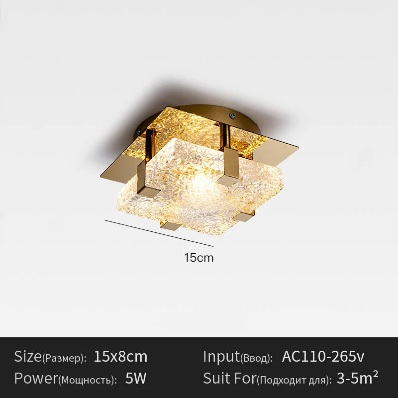 lampe moderne or transparent texture marbrée verre cuivre led acier vis facile chambre salon