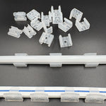 clips fixations rubans led transparents 4mm 6mm 6mm 10mm 10mm 13mm 13mm 16mm pratique